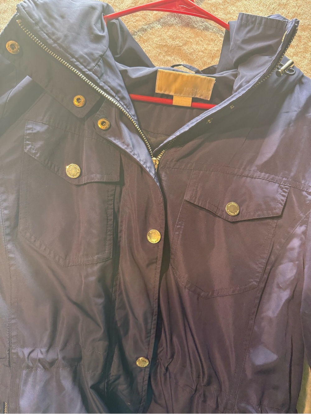 Michael Kors Navy Utility Hooded Jacket - Picture 3 of 6